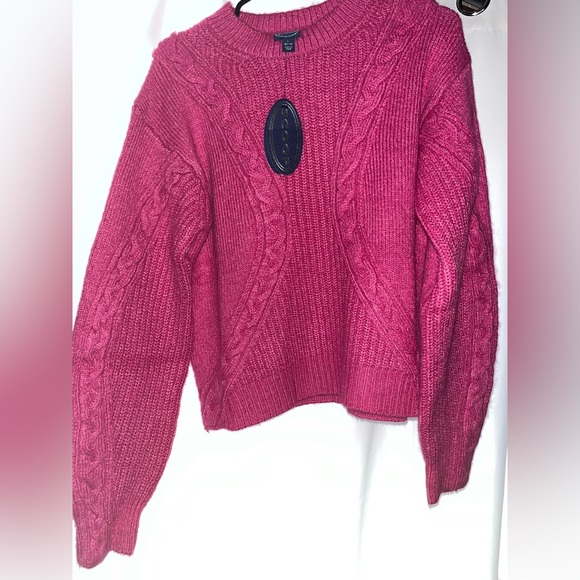 SCOOP Womens textured cable knit sweater pink - Picture 6 of 7